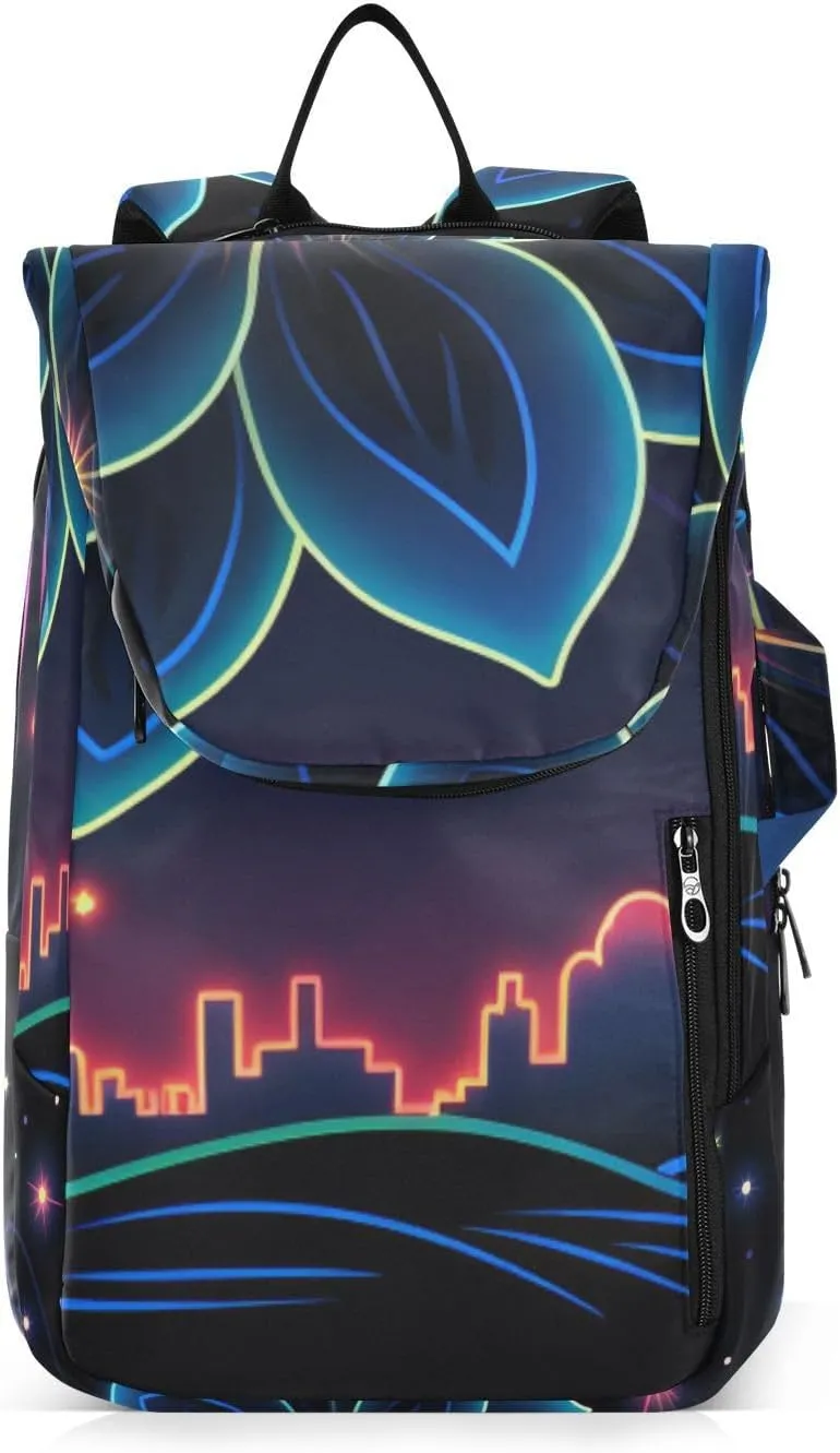 Tennis Bag Tennis Backpack for Women Men, Tennis Bag Holds 2 Rackets, Pickleball Paddles Balls, Badminton Squash, Flower (564)