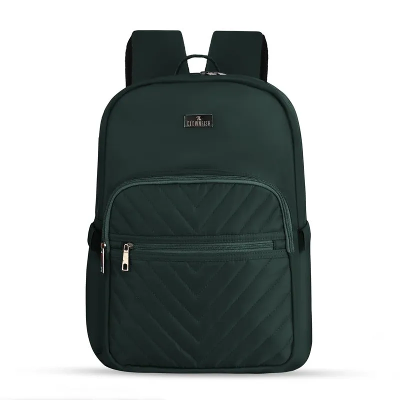 THE CLOWNFISH Women's Laptop Backpack - Stylish, Padded Storage | 19L Capacity | Olive Green