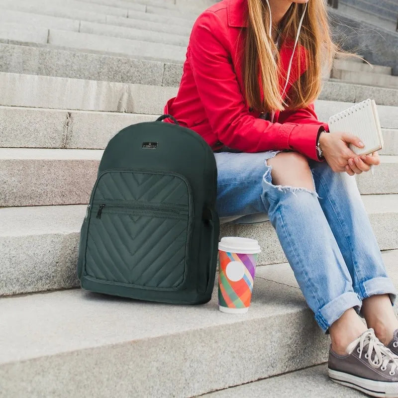 THE CLOWNFISH Women's Laptop Backpack - Stylish, Padded Storage | 19L Capacity | Olive Green