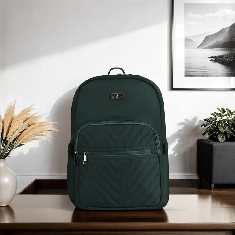THE CLOWNFISH Women's Laptop Backpack - Stylish, Padded Storage | 19L Capacity | Olive Green