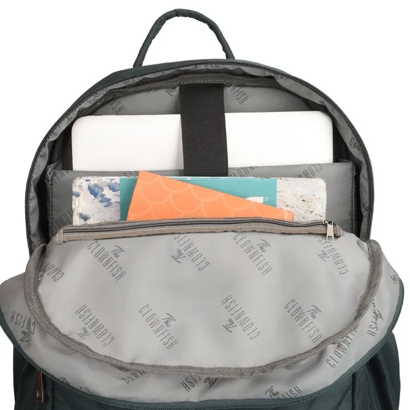 THE CLOWNFISH Women's Laptop Backpack - Stylish, Padded Storage | 19L Capacity | Olive Green