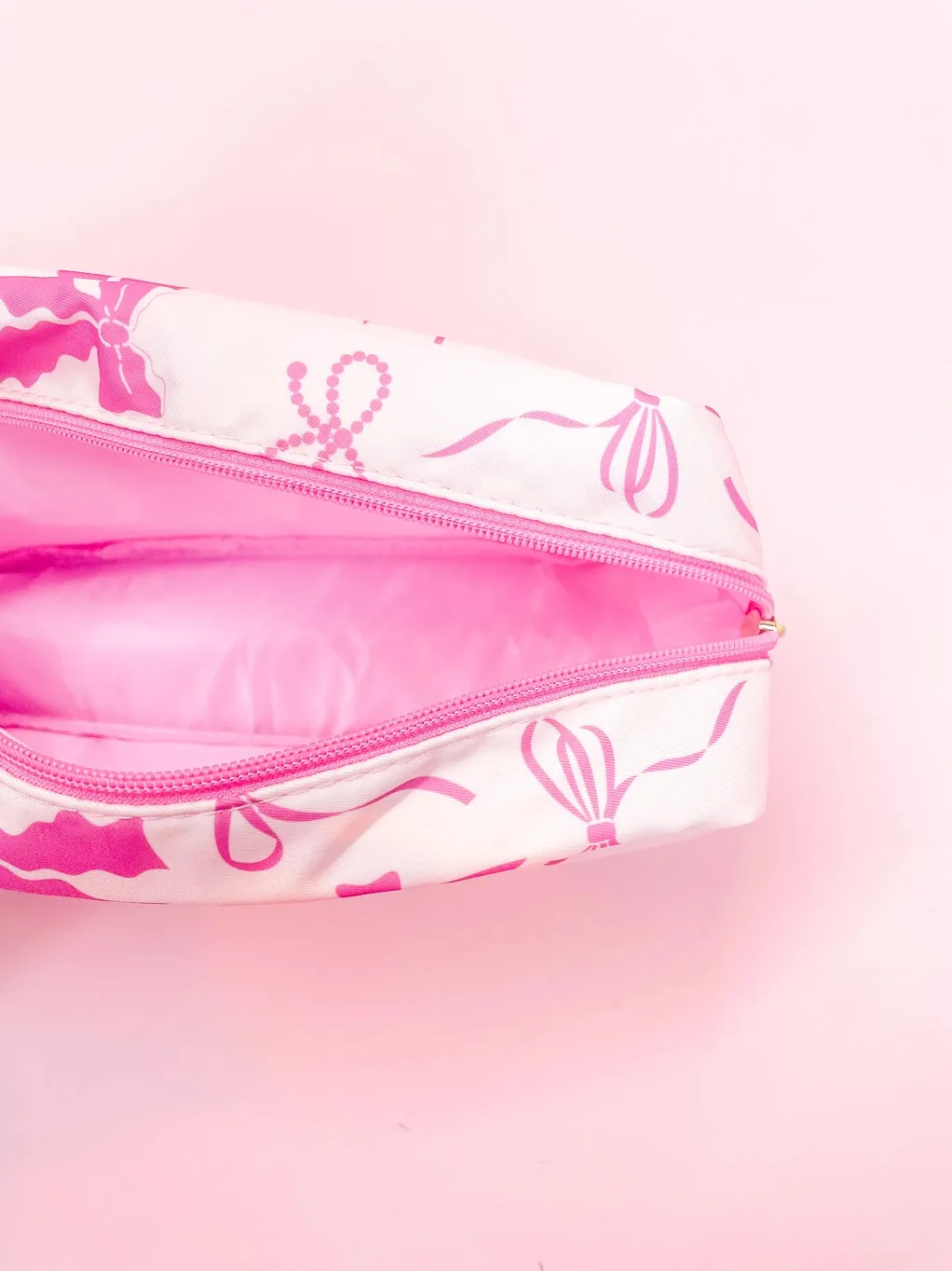 The Pink Bow Cosmetic Pouches- 2 sizes