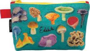 The Unemployed Philosophers Guild Mushroom Bag - 9" Canvas Zipper Toadstool and Nature Themed Pouch for Pencils, Tools, Cosmetics, Toiletries, and More
