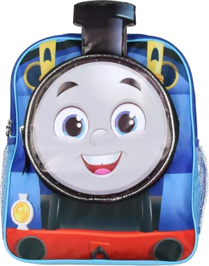 Thomas The Train and Friends 14" Kids School Travel Backpack Bag For Toys w/ 3D Character Front Pocket