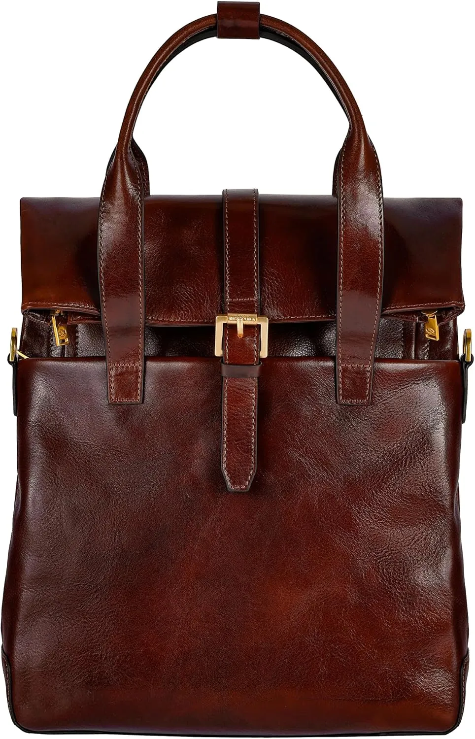Time Resistance Leather Backpack - Business and Casual Backpack - Real Leather Backpack Made in Italy