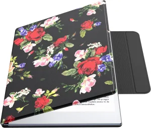 TiMOVO Case Compatible for Remarkable 2, Ultra-Thin Magnetic Case with Built-in Pen Holder, Lightweight Book Folio Cover Compatible with Remarkable 2 Paper Tablet 10.3" 2020 Released, Rose On Black