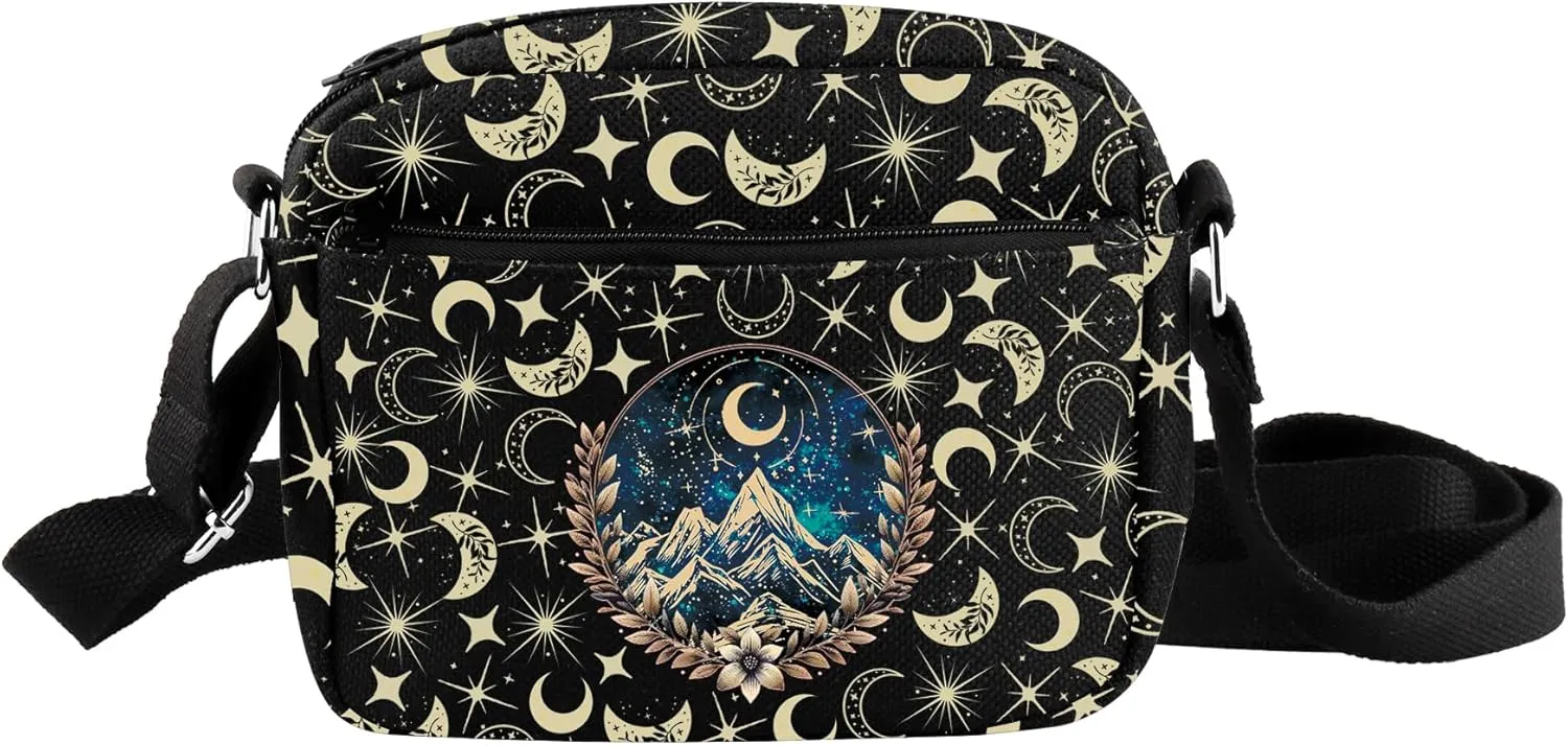 TOBGBE a Court Of And Roses Series Gifts Book Lover Crossbody Bag City of Stars Light Shoulder Purse Bag For Travel Daily Use