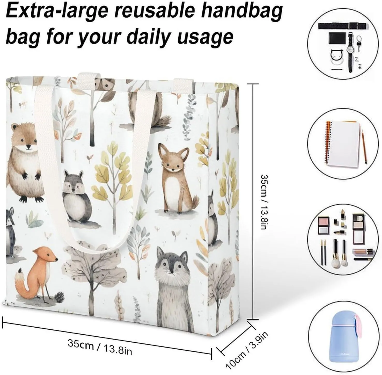 Tote Bag Laptop Handbag Cool Dolphin Grocery Bag Canvas Shoulder Bag Crossbody Bag for Travel