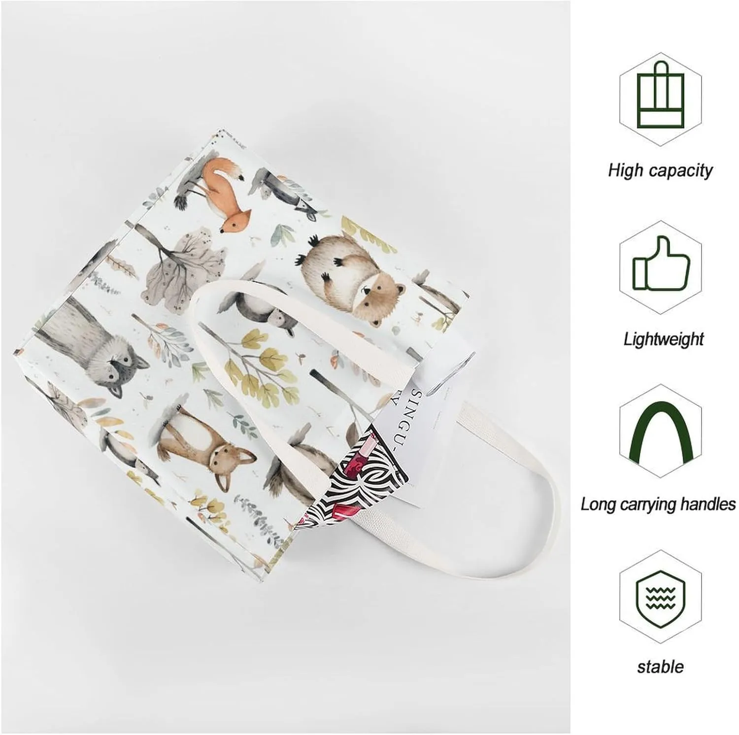 Tote Bag Laptop Handbag Cool Dolphin Grocery Bag Canvas Shoulder Bag Crossbody Bag for Travel