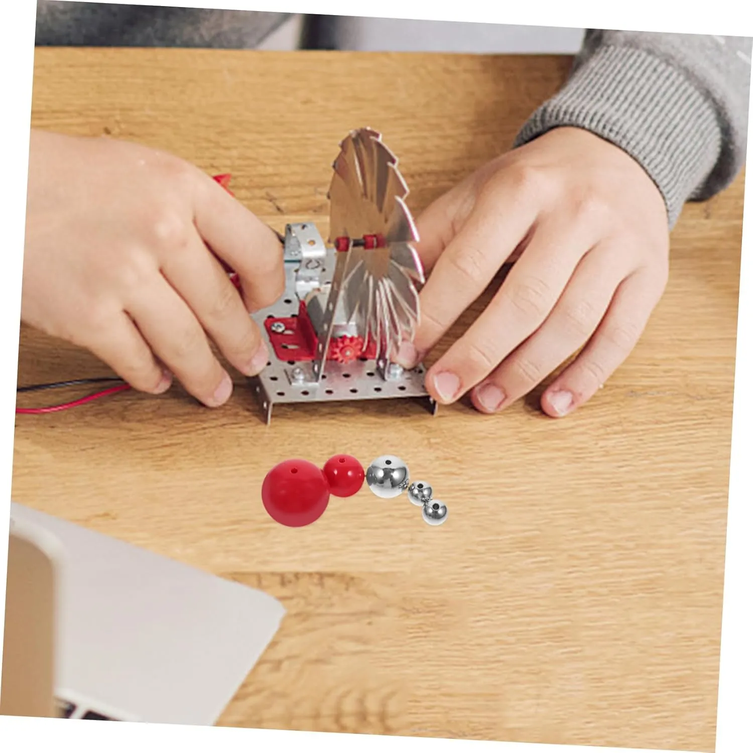 Totority 5sets Cradle Pendulum Accessory Plastic Single Pendulum Ball Newton Balls Physics Experiment Tool 5pcs*5