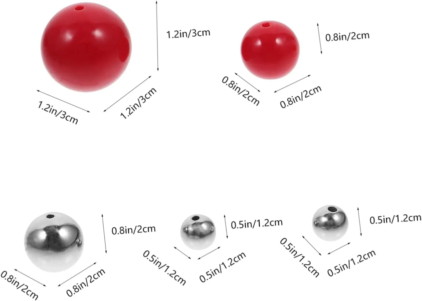 Totority 5sets Cradle Pendulum Accessory Plastic Single Pendulum Ball Newton Balls Physics Experiment Tool 5pcs*5