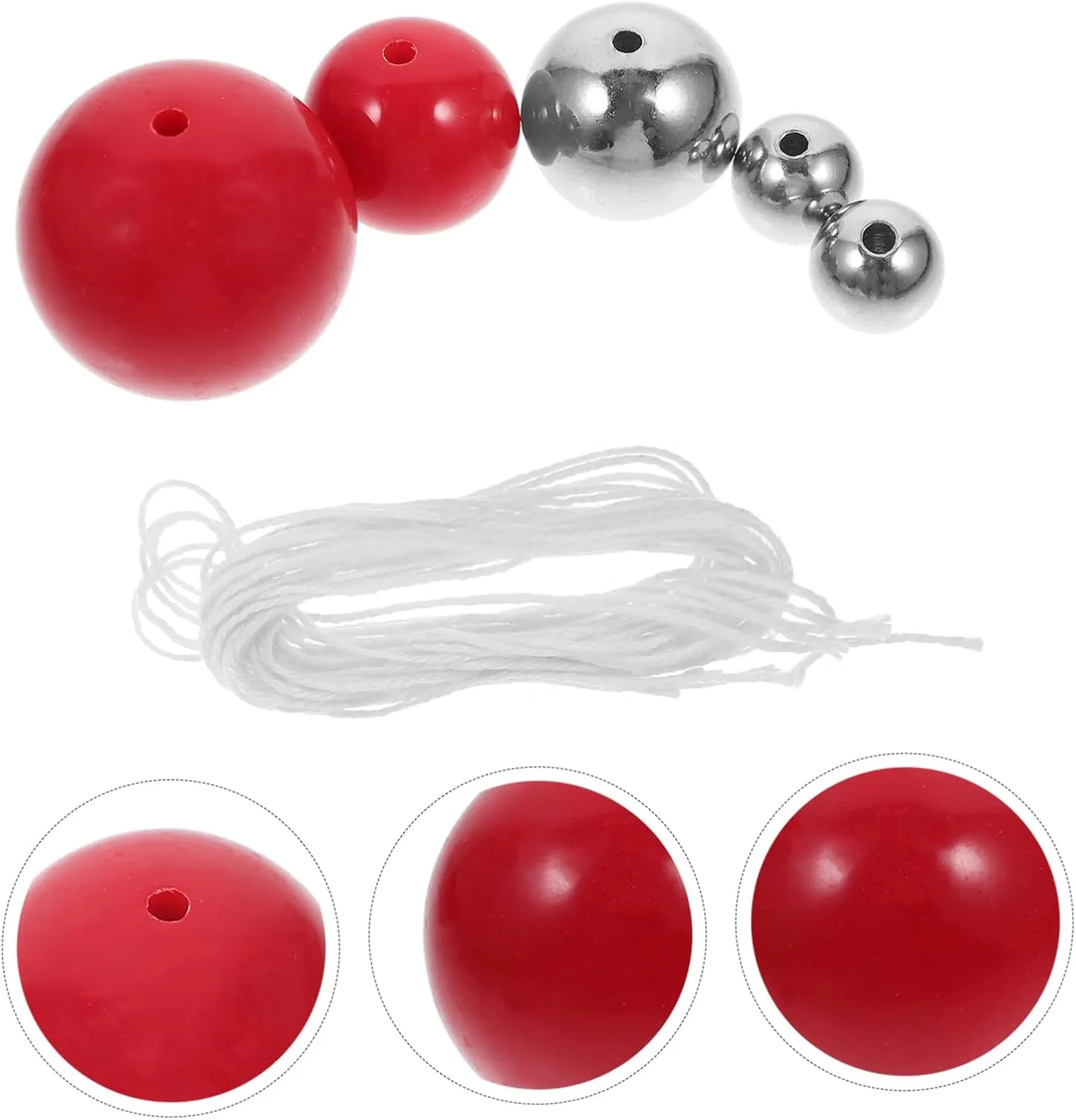 Totority 5sets Cradle Pendulum Accessory Plastic Single Pendulum Ball Newton Balls Physics Experiment Tool 5pcs*5