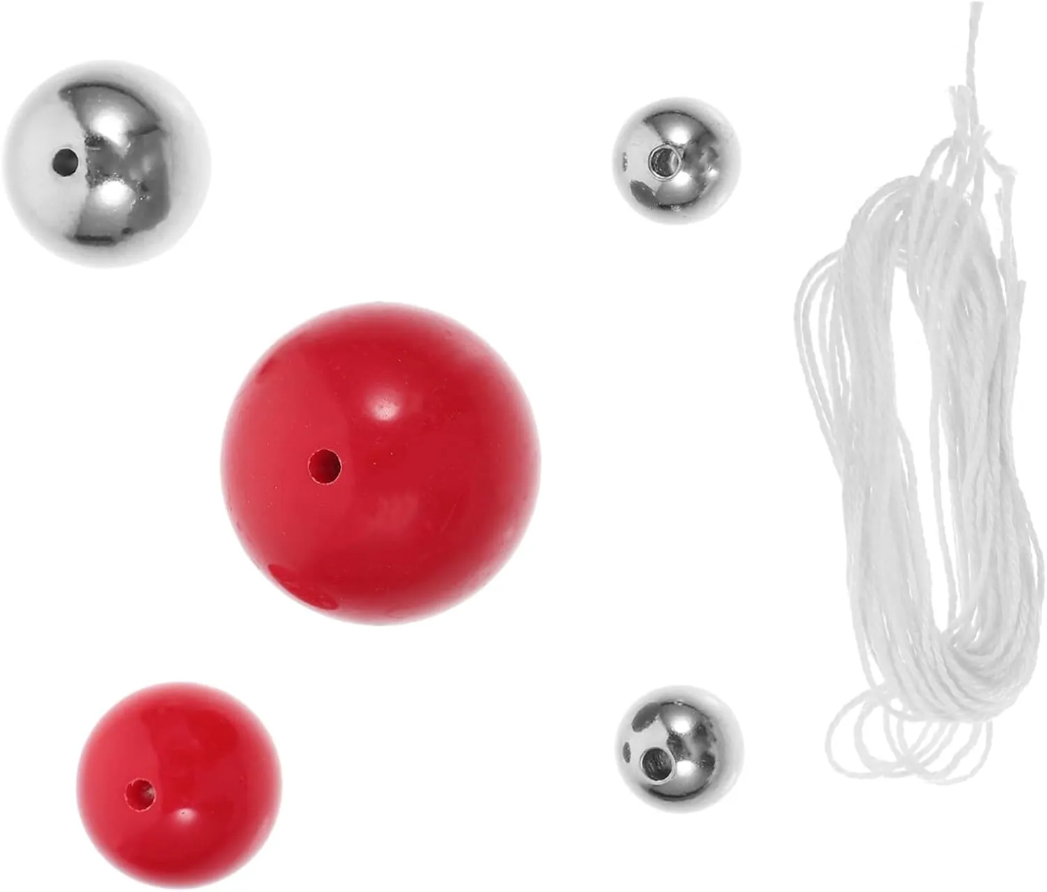 Totority 5sets Cradle Pendulum Accessory Plastic Single Pendulum Ball Newton Balls Physics Experiment Tool 5pcs*5