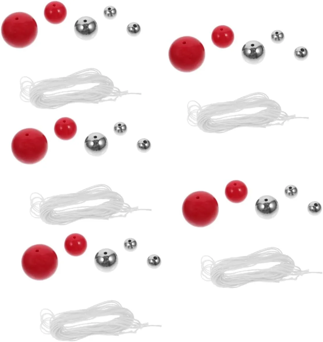 Totority 5sets Cradle Pendulum Accessory Plastic Single Pendulum Ball Newton Balls Physics Experiment Tool 5pcs*5