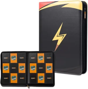 Trading Card Binder, 9 Pocket Ringless Page Sleeves with 360 Side-loading Slots, Compatible for MTG TCG Storage Display Collection (Yellow)