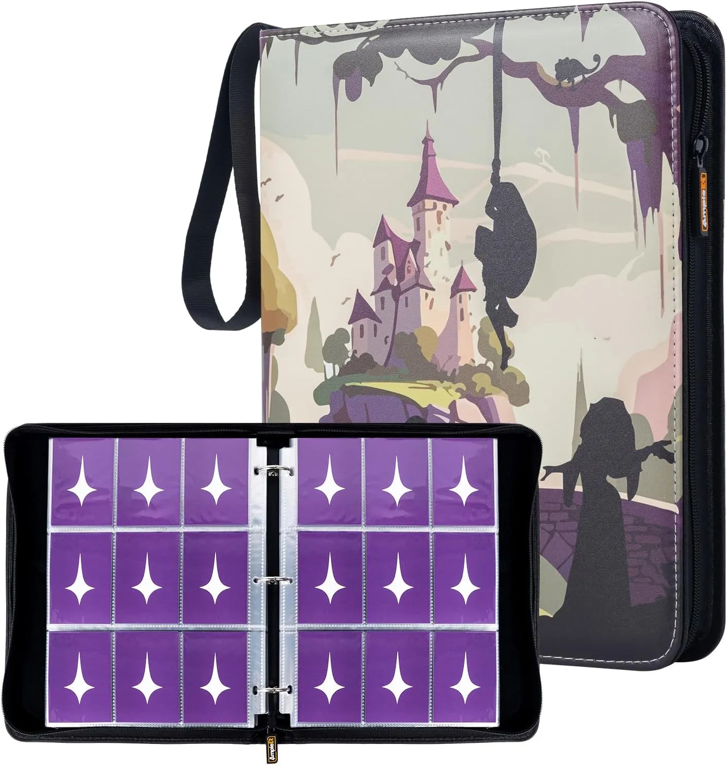 Trading Card Binder, 9 Pocket Sleeves Compatible with 900 Lorcana Cards, fits for MTG TCG Storage Display Collection (TZ)