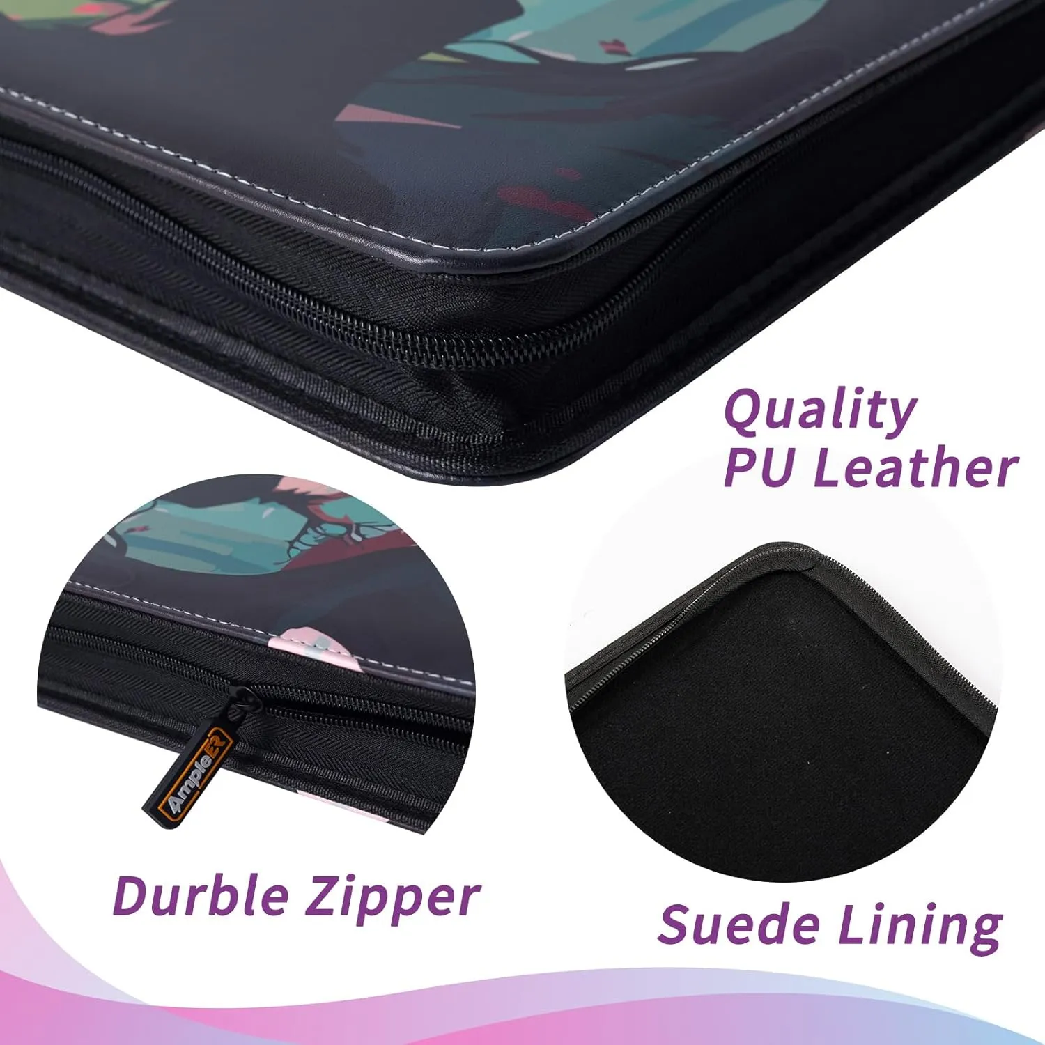 Trading Card Binder, 9 Pocket Sleeves Compatible with 900 Lorcana Cards, fits for MTG TCG Storage Display Collection (TZ)