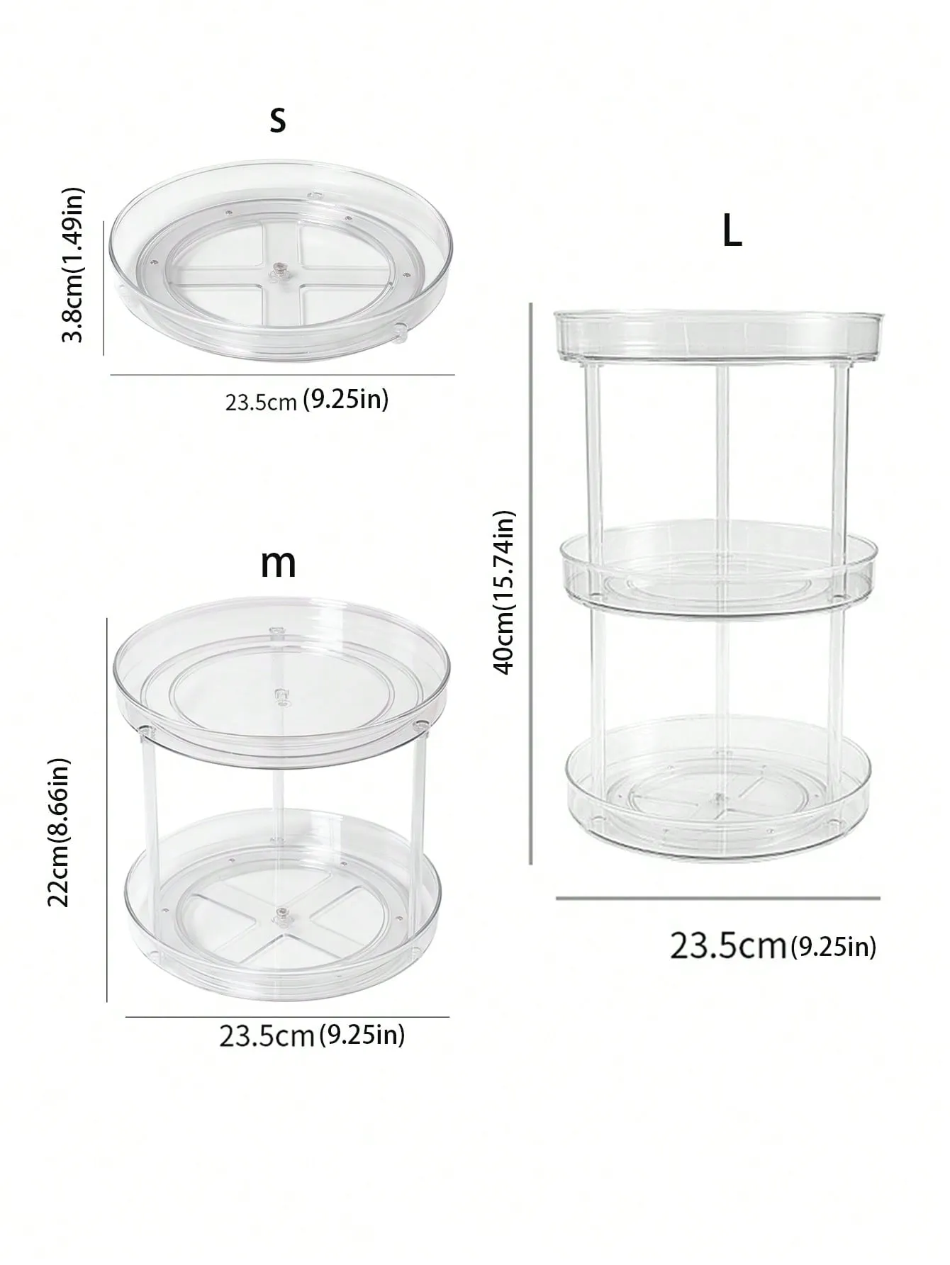 Transparent Rotating Multi Layer Desktop Cosmetic