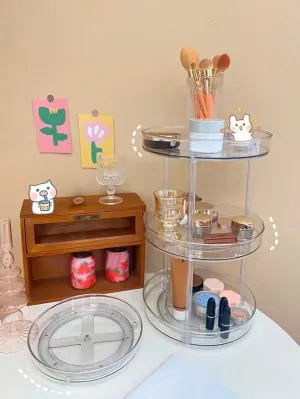 Transparent Rotating Multi Layer Desktop Cosmetic