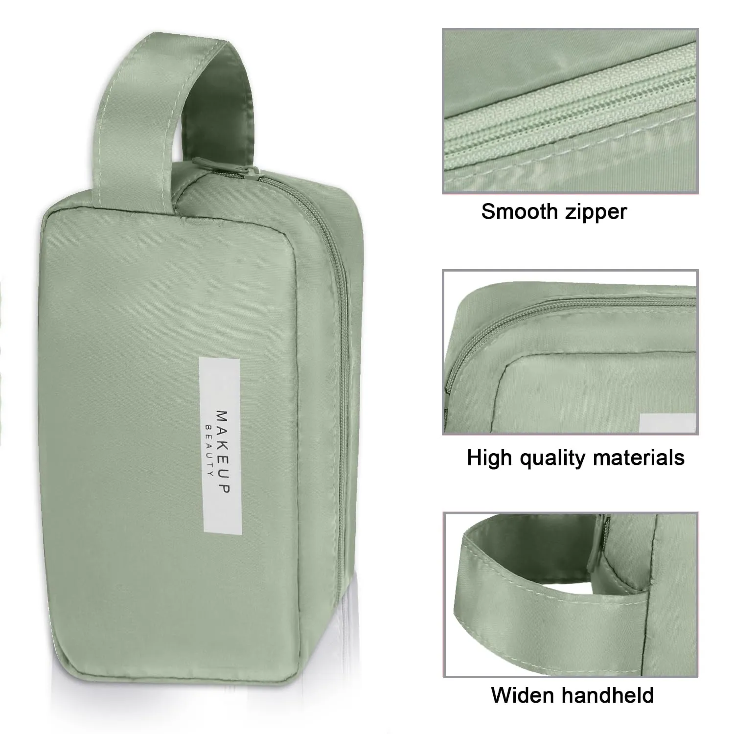 Travel Makeup Bag Cosmetic Bag Makeup Bag Toiletry bag for women and men (Green-3pcs)