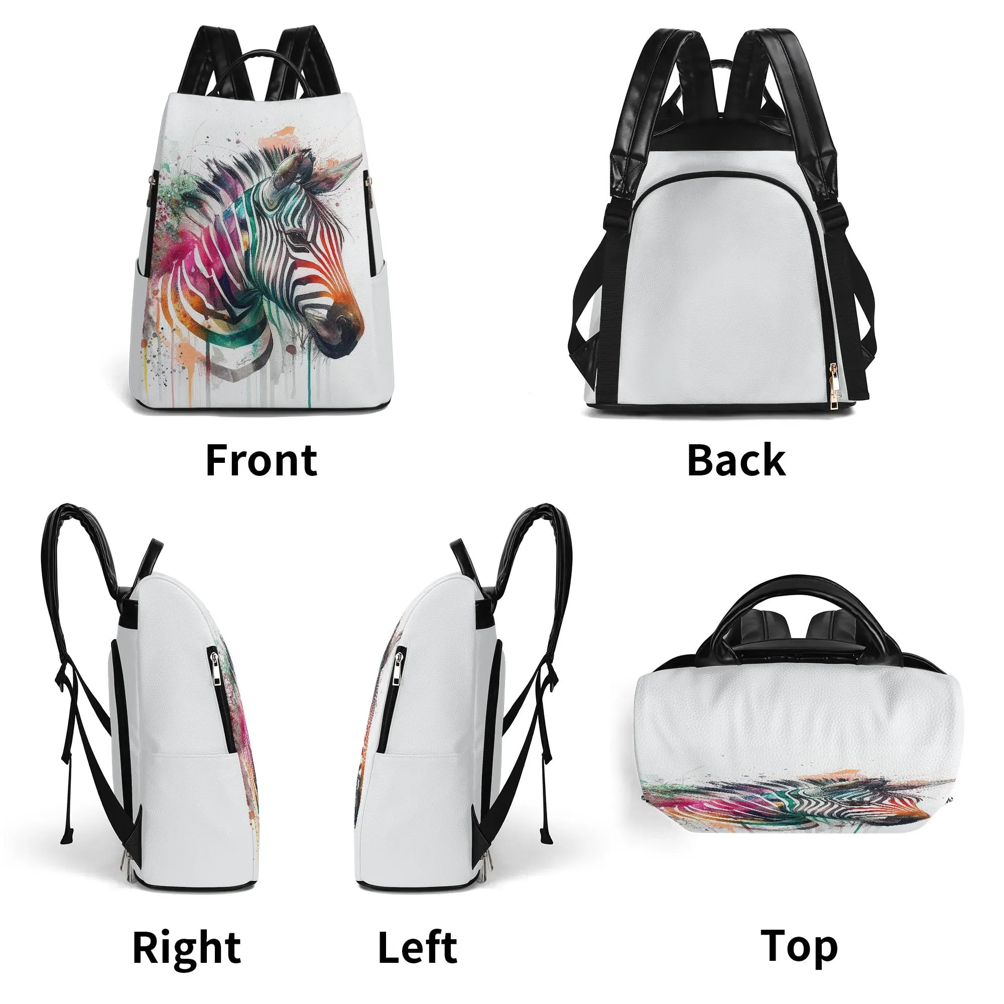 Travel PU Daypack Anti-theft Backpack Womens Backpack PU Leather Anti-theft Casual Daypack Bookpack for Travel Work School