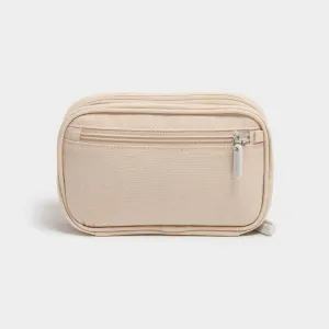 U Brands The Dual Zip - Sand  Canvas Tech Organizer