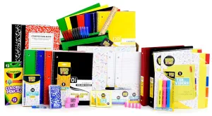 Ultimate High School and College Bundle | 1 Box - 93 Pieces per Box | School Supply Boxes - Back to School Essentials | Includes Notebooks, Tab Dividers, Pencils, Index Cards, Highlighters, & More