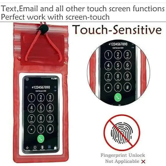 Ultimate Waterproof Bag Cover & Phone Clip-Lock Pouches ( 5 Pcs Phone Poches & 1 Bag Cover ) (Combo)