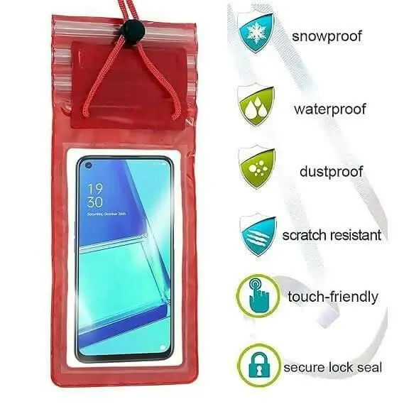 Ultimate Waterproof Bag Cover & Phone Clip-Lock Pouches ( 5 Pcs Phone Poches & 1 Bag Cover ) (Combo)