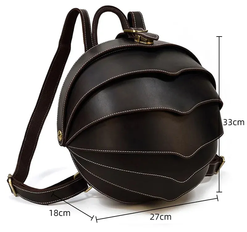 Unique Beetle Design Women's Leather Backpack