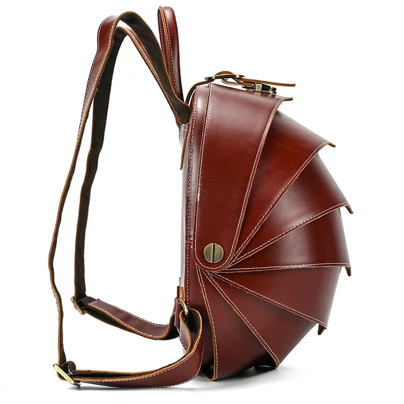 Unique Beetle Design Women's Leather Backpack
