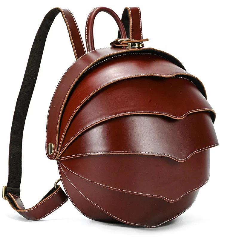 Unique Beetle Design Women's Leather Backpack