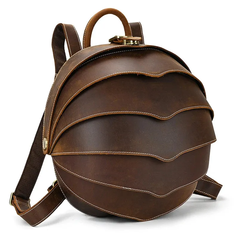 Unique Beetle Design Women's Leather Backpack