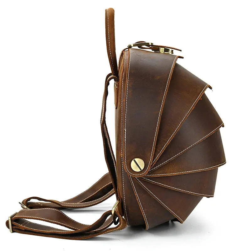 Unique Beetle Design Women's Leather Backpack