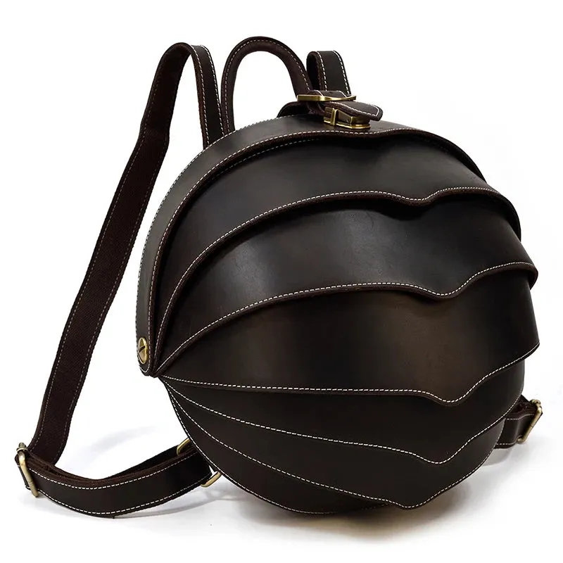 Unique Beetle Design Women's Leather Backpack