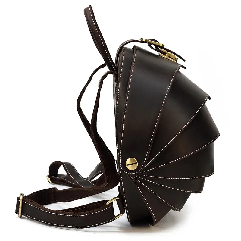 Unique Beetle Design Women's Leather Backpack