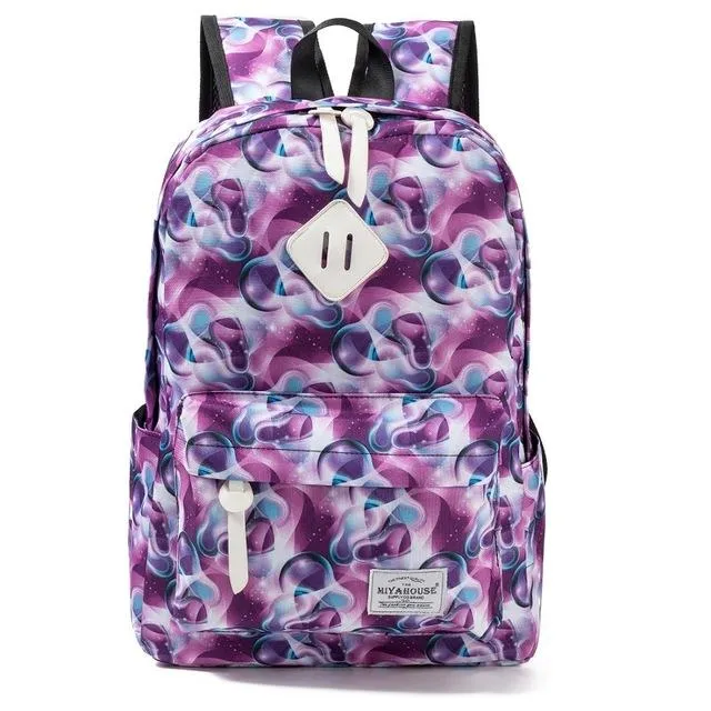 Unique Printing Floral Canvas Women Backpack On Sale