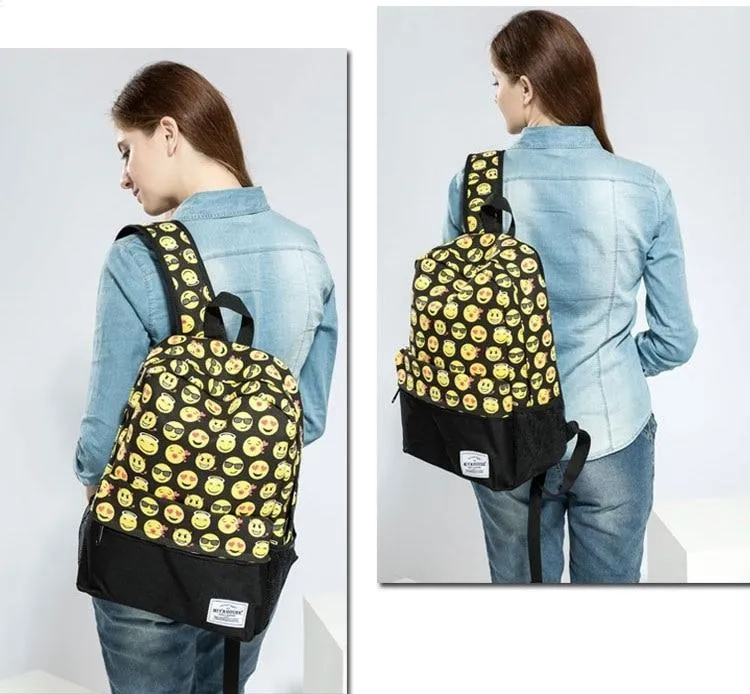 Unique Printing Floral Canvas Women Backpack On Sale