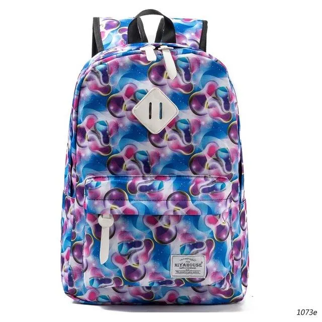 Unique Printing Floral Canvas Women Backpack On Sale