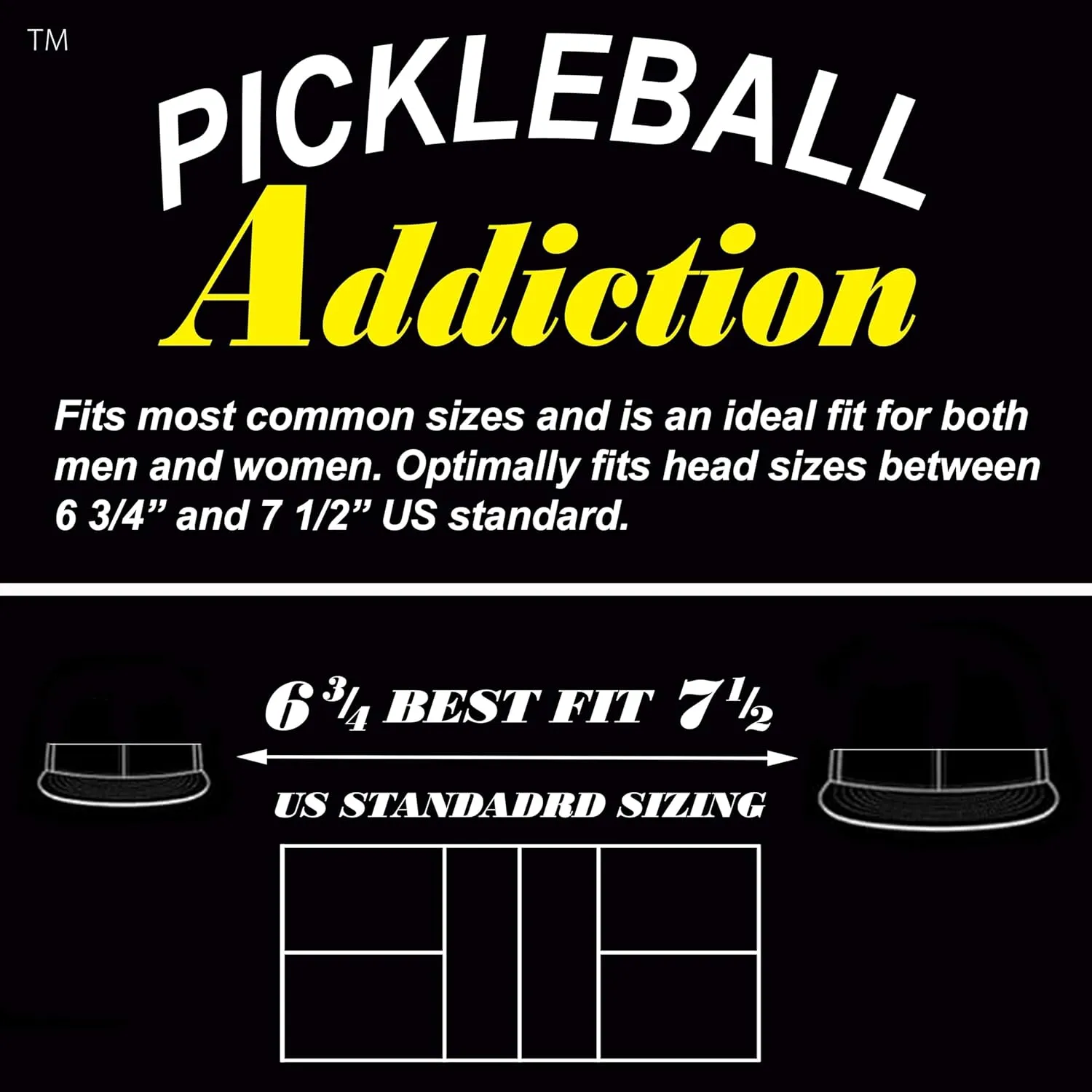 Unisex Pickleball Visor. Quality & Performance. No Sweat Stains, Sold by a US Pickleball Family.