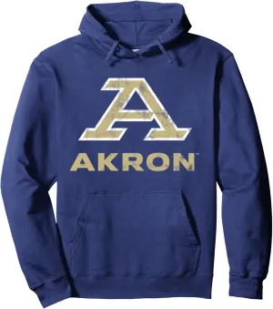 University of Akron Zips Distressed Primary Pullover Hoodie