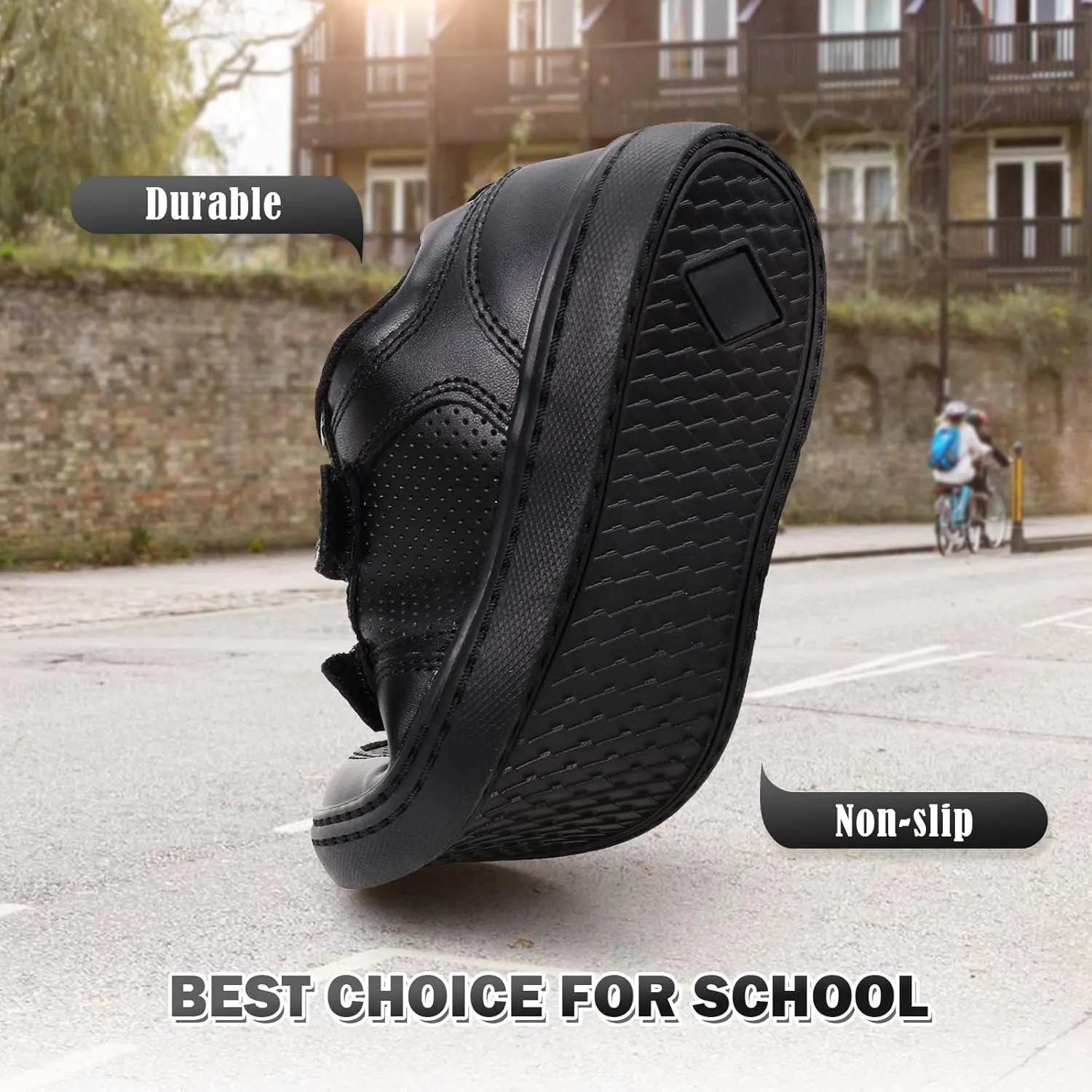 UOVO School Shoes Uniform Black Dress Shoes for Boys (Little/Big)