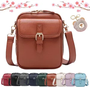 Urvashi Crossbody Leather Bag, Collaboraten Crossbody Leather Bag, Vintage Anti Theft Shoulder Bag with 10 Card Slot