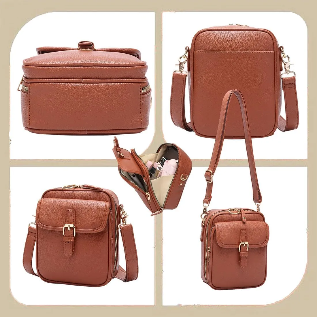 Urvashi Crossbody Leather Bag, New Premium Quality Urvash Crossbody Leather Bag for Women, Versatile Adjustable Design