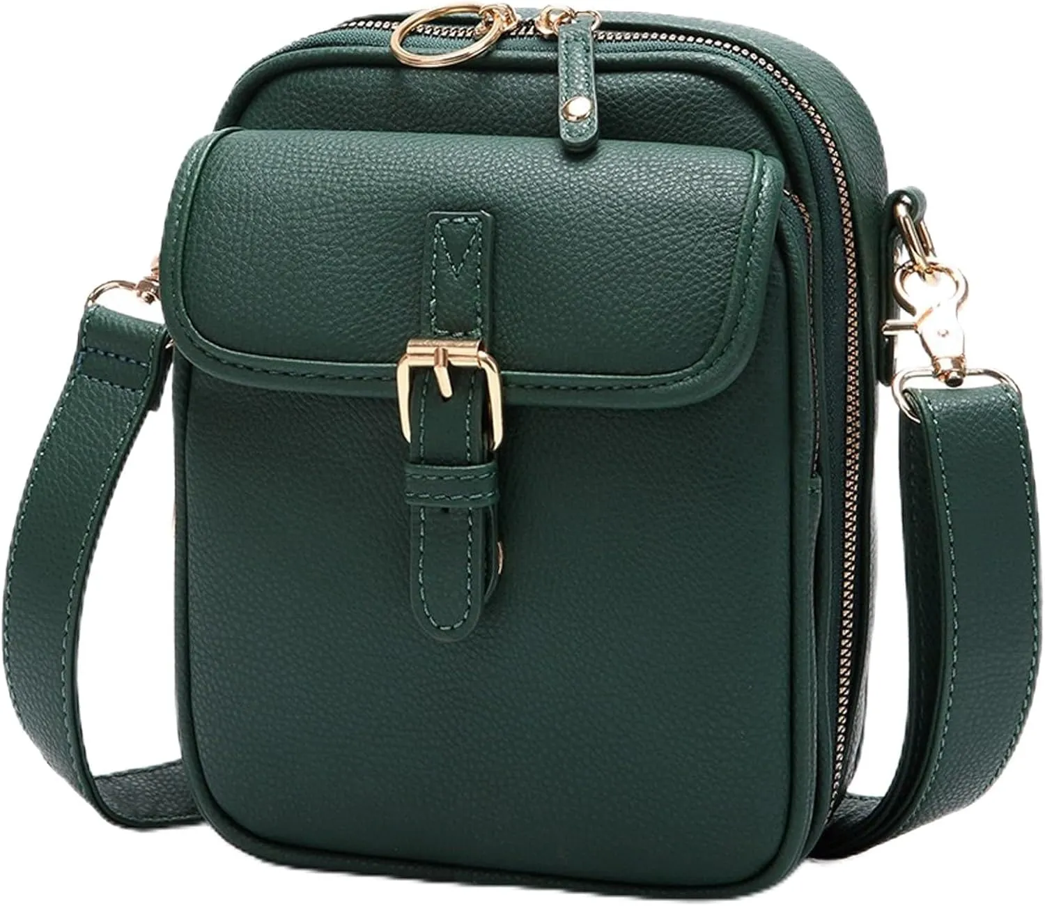 Urvashi Crossbody Leather Bag, Retro Double-Layer Large Capacity Mini Crossbody Bag, Large Capacity Crossbody Bag