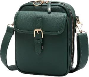 Urvashi Crossbody Leather Bag, Retro Double-Layer Large Capacity Mini Crossbody Bag, Large Capacity Crossbody Bag