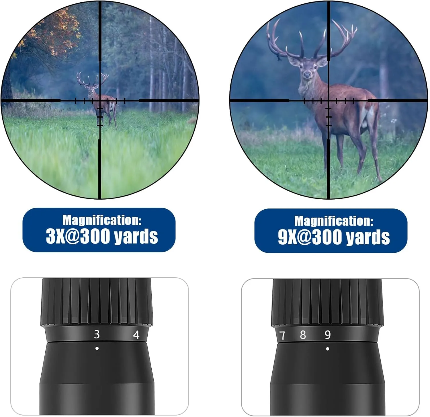 UUQ VibeShield Rifle Scope with Mil-dot Reticle - Shockproof SFP Optics for Hunting and Airsoft, Fit Large Caliber & High Recoil Guns, FMC Green Lens, 1-Inch Tube, Includes 20mm Mounts