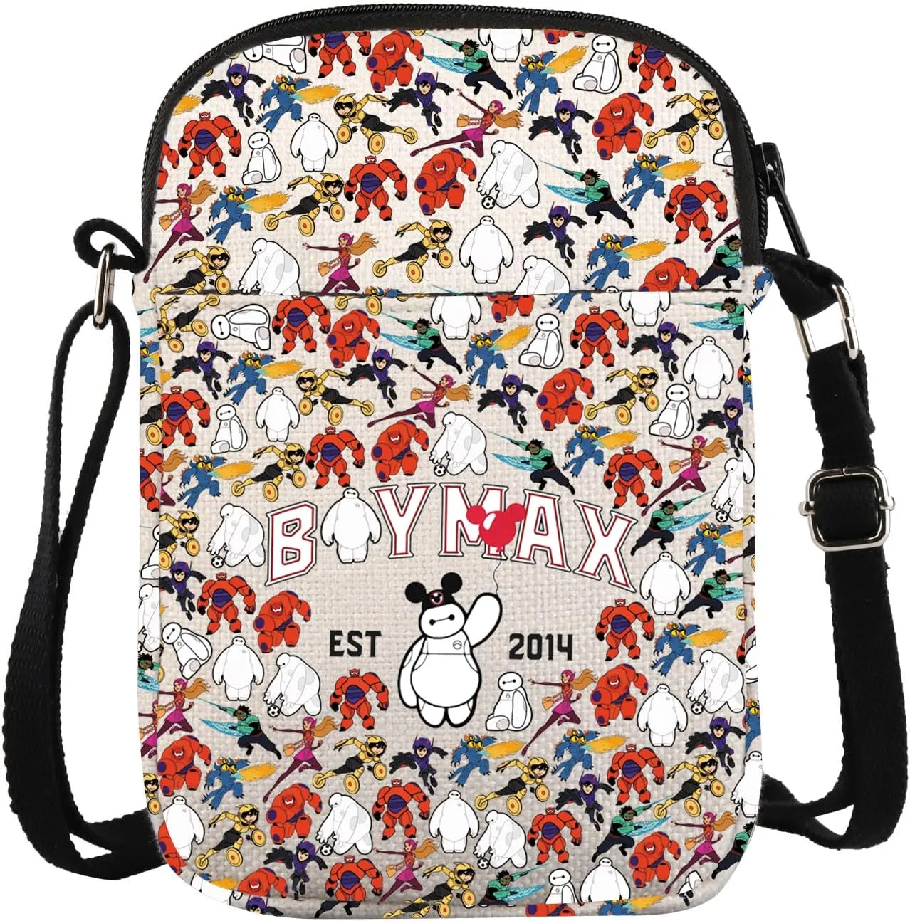 VAMSII Animated Film Merchandise Gift Baymax Est 2014 Crossbody bag Movie Fans gift