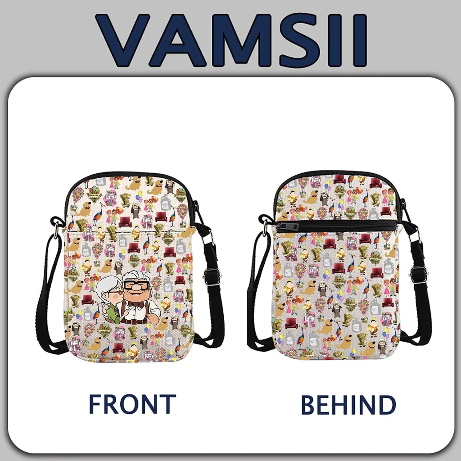 VAMSII Crossbody Bag Movie Merch Carl And Ellie Gift Inspired