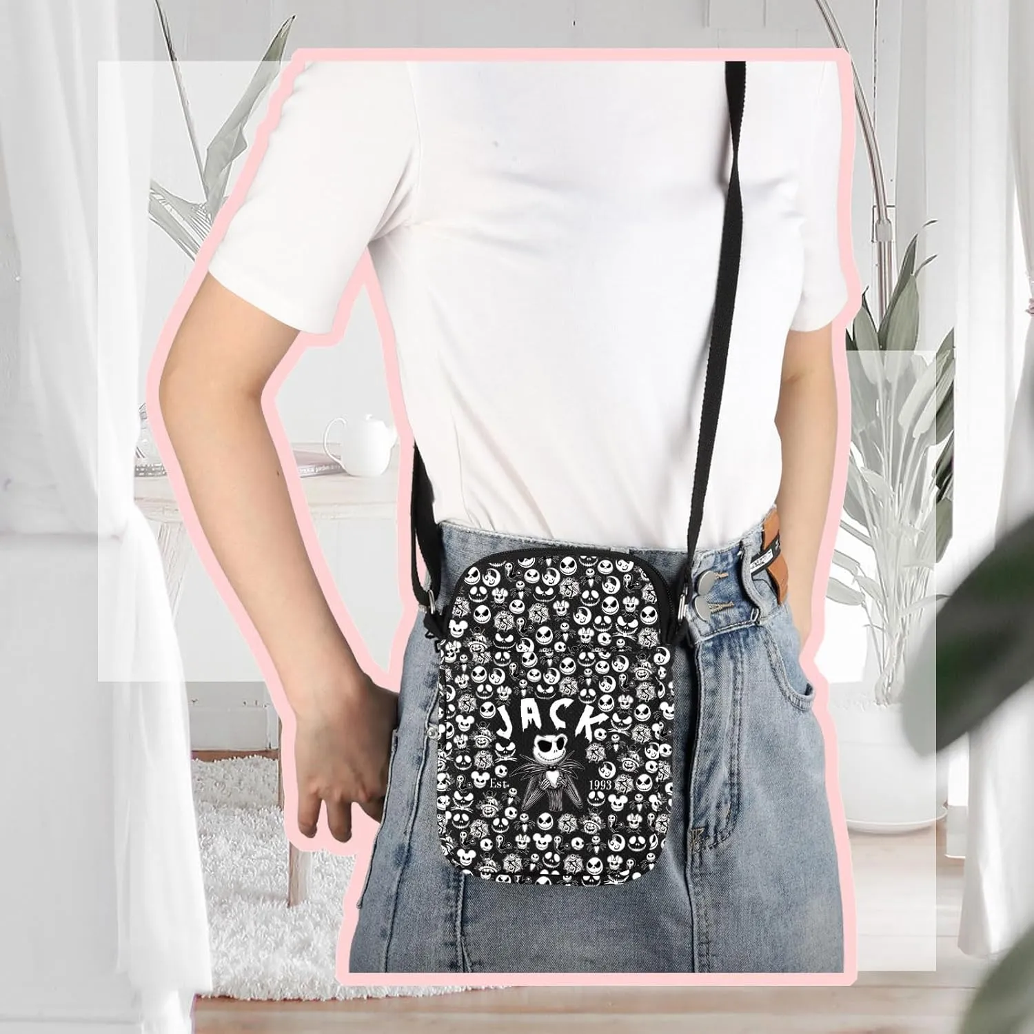 VAMSII The Nightmare Before Inspired Crossbody Bag Nightmare Horror Movie Fans Merch